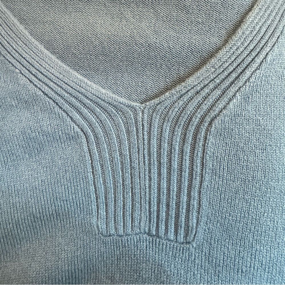 Blue 3x Just My Size V-Neck Long Sleeve Knit Sweater — image 3 of 5